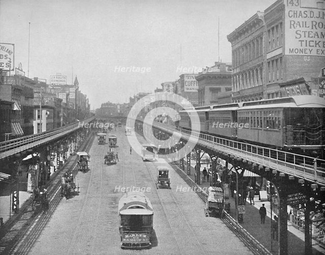 'The Bowery, looking north, New York', c1897. Creator: Unknown.