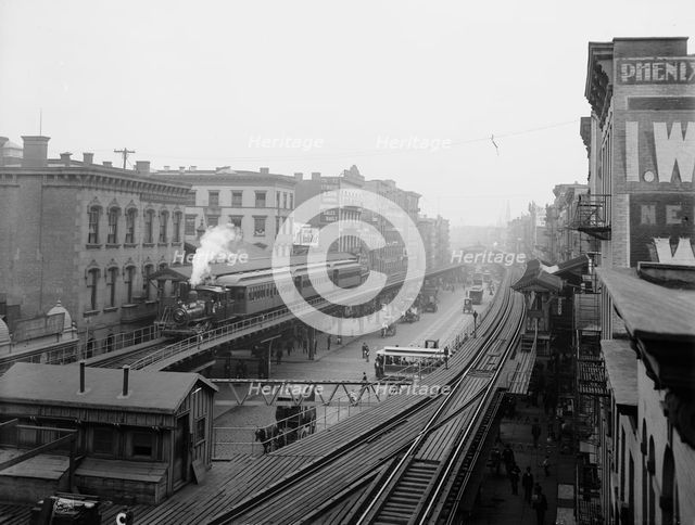 The Bowery near Grand St., New York, ca 1900. Creator: Unknown.