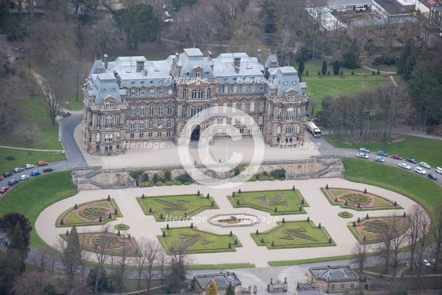 The Bowes Museum, grand terrace and parterre, Barnard Castle, County Durham, 2016. Creator: Matthew Oakey.