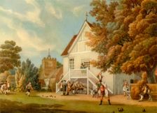 The Bowling Green late 18th century, (1941). Creator: Michael Angelo Rooker