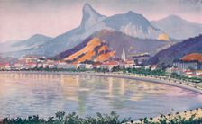 The Botafogo portion of Rio's Bay-side Avenue, overlooked by Corcovado Mountain 1914