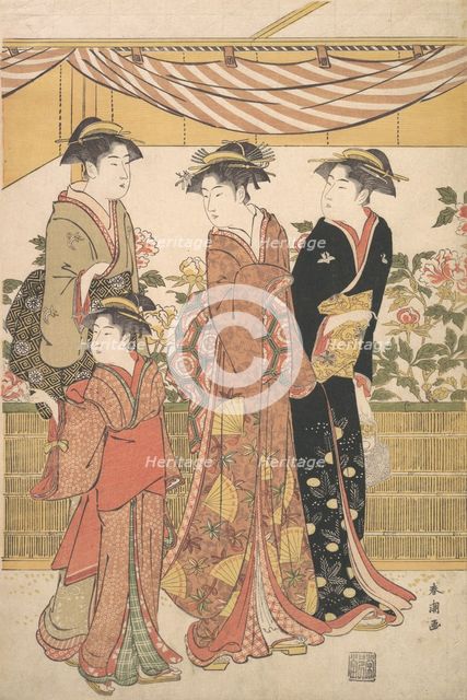 The Botan Show, ca. 1790. Creator: Katsukawa Shuncho.
