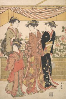 The Botan Show, ca. 1790. Creator: Katsukawa Shuncho