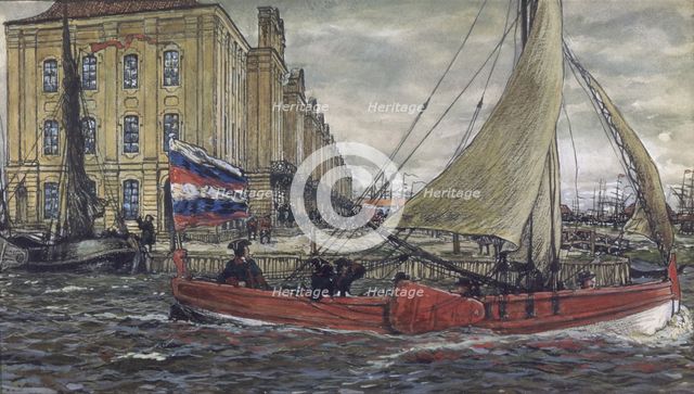 The Botik of Peter the Great, 1906. Artist: Lanceray (Lansere), Evgeny Evgenyevich (1875-1946)