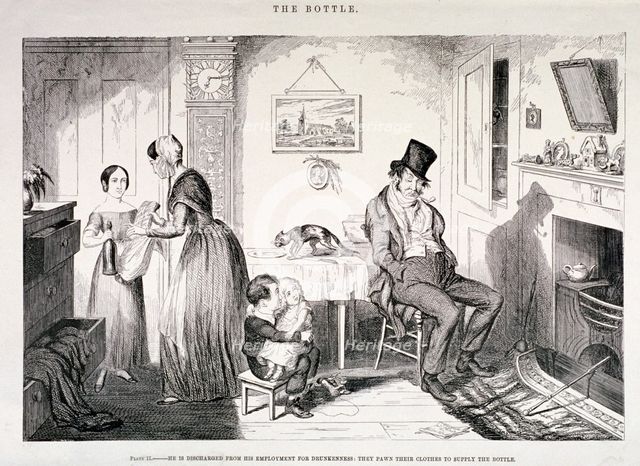 'The Bottle', 1847. Artist: George Cruikshank