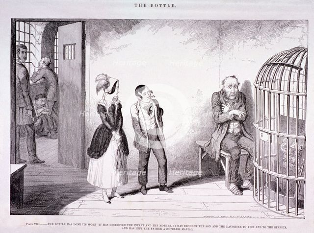 'The Bottle', 1847. Artist: George Cruikshank