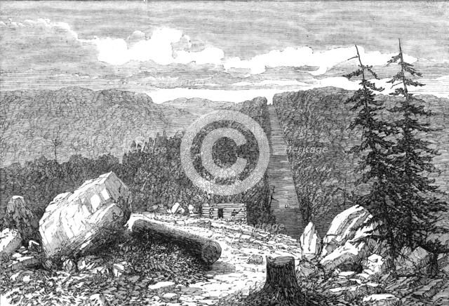 The boundary line between the United States and Canada, 1861. Creator: Unknown.