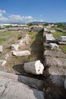 The bouleuterion at Eleusis, Greece. Creator: Samuel Magal
