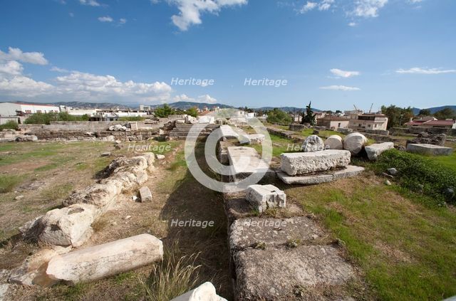 The bouleuterion at Eleusis, Greece. Creator: Samuel Magal.