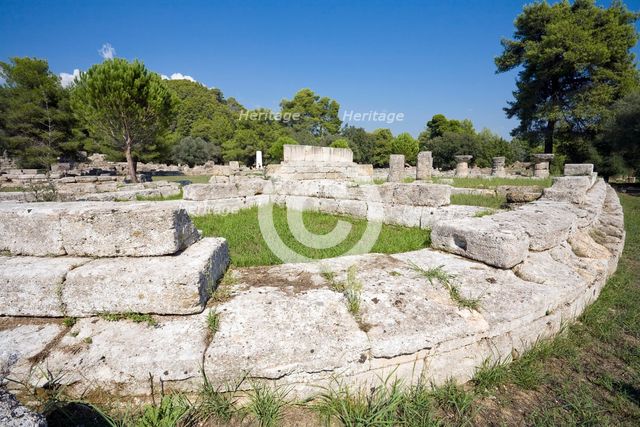 The bouleuterion at Olympia, Greece. Creator: Samuel Magal.