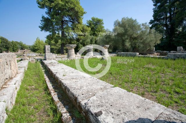 The bouleuterion at Olympia, Greece. Creator: Samuel Magal.