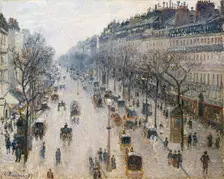 The Boulevard Montmartre on a Winter Morning, 1897. Creator: Camille Pissarro
