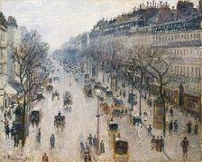 The Boulevard Montmartre on a Winter Morning, 1897. Creator: Camille Pissarro