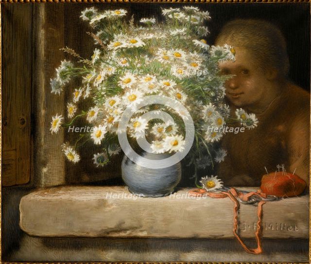 The Bouquet of Daisies (Le Bouquet de marguerites), c. 1871. Creator: Millet, Jean-François (1814-1875).