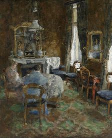 The Bourgeois Salon, 1881. Creator: James Ensor