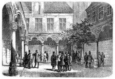 The Bourse at Antwerp, recently destroyed by fire, 1858. Creator: Smyth