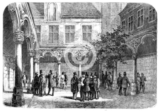 The Bourse at Antwerp, recently destroyed by fire, 1858. Creator: Smyth.