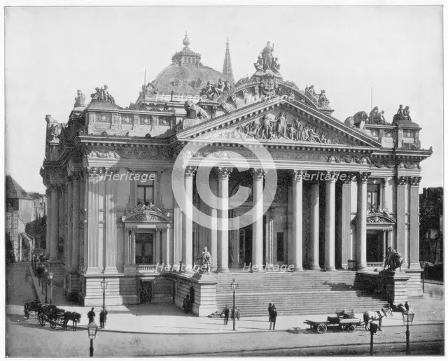 The Bourse, Brussels, late 19th century. Artist: John L Stoddard
