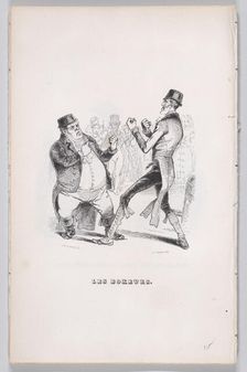 The Boxers from The Complete Works of Béranger, 1836. Creator: John Thompson
