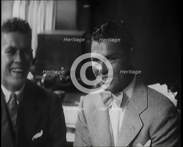 The Boxers Gene Tunney and Jack Dempsey Talking, 1926. Creator: British Pathe Ltd.
