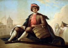 The boy with a basket oil