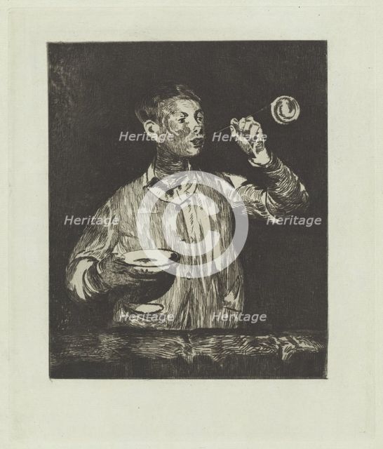 The Boy with Soap Bubbles (L'enfant aux bulles de savon), 1868/1869. Creator: Edouard Manet.