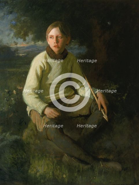 The Boy with the Arrow, 1903. Creator: Douglas Volk.