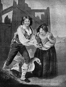The Boy Discovering the Golden Eggs 19th century, (1913). Creator: J Young