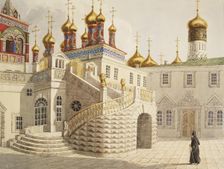 The Boyar Ground and the Church of Our Saviour behind the Gold Grid in the Moscow Kremlin