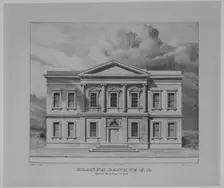 The Branch Bank of the United States, Wall Street, New York,...1827. Creator: Anthony Imbert