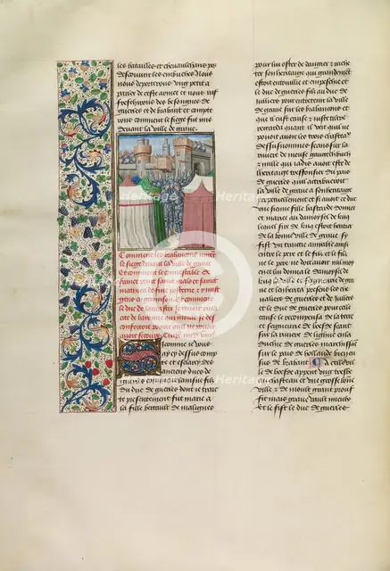 The Brabants Lay Seige Against the City of Grave, c1388; Chroniques (Book Three), about 1480-1483. Creator: Unknown.