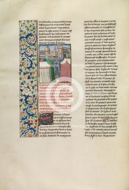 The Brabants Lay Seige Against the City of Grave, c1388; Chroniques (Book Three), about 1480-1483. Creator: Unknown.