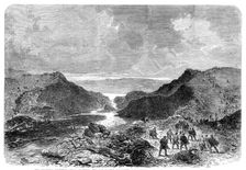 The Bradfield Reservoir, near Sheffield: the gap in the Dale Dyke embankment..., 1864. Creator: Unknown