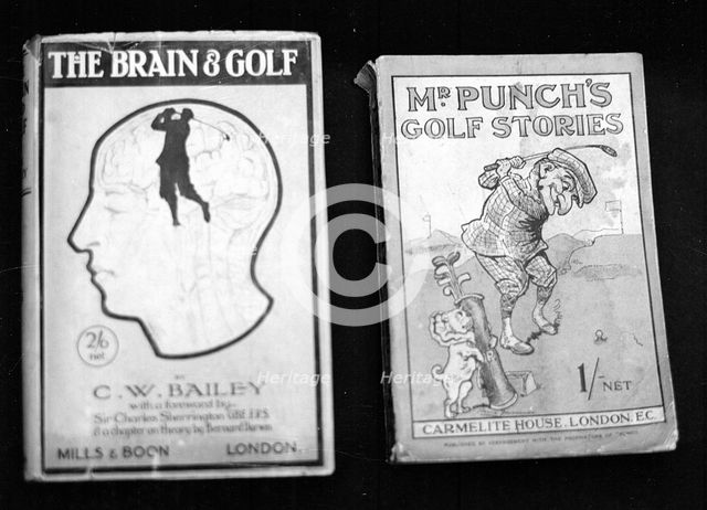 "The Brain & Golf" and "Mr Punch's Golf Stories", books, British, c1900. Creator: Unknown.