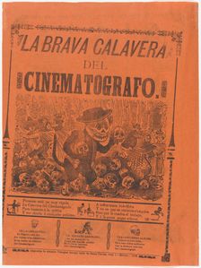 The brave cinematographer skeleton, 1906., 1906. Creator: José Guadalupe Posada