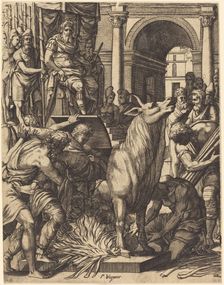 The Brazen Bull of Phalarus. Creator: Pierre Woeiriot