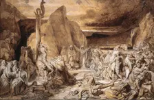 The Brazen Serpent (Study), 1839. Creator: Bruni, Fyodor Antonovich (1800-1875)