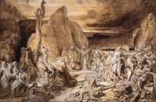 The Brazen Serpent (Study), 1839. Creator: Bruni, Fyodor Antonovich (1800-1875)