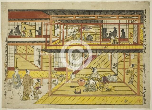 The Brazier of Elegance and the Bell of Damnation (Fuga hibachi muken no kane), c. 1739/40. Creator: Okumura Masanobu.