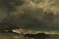 The Breakers, 1874. Creator: Emile Breton
