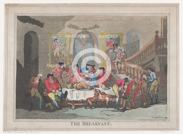 The Breakfast, February 1, 1789., February 1, 1789. Creator: Thomas Rowlandson.
