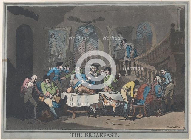 The Breakfast, February 1, 1789., February 1, 1789. Creator: Thomas Rowlandson.