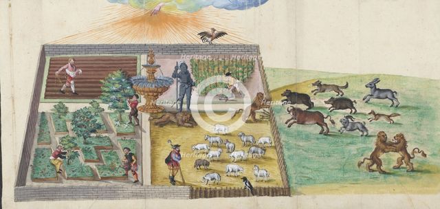 The breaking of the wild Lutheran beasts into the vineyard of the Lord. From Thesaurus picturarum,