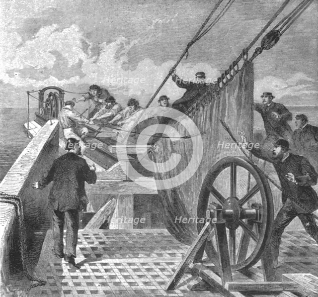 'The breaking of the Atlantic Cable on board the 'Great Eastern', August 2, 1865', (1901).  Creator: Unknown.
