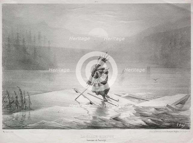 The Breaking Ice, Souvenir of Norway. Creator: Gustave Doré (French, 1832-1883).