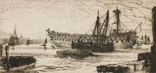 The Breaking Up of the Agamemnon, No. 1, 1870. Creator: Francis Seymour Haden