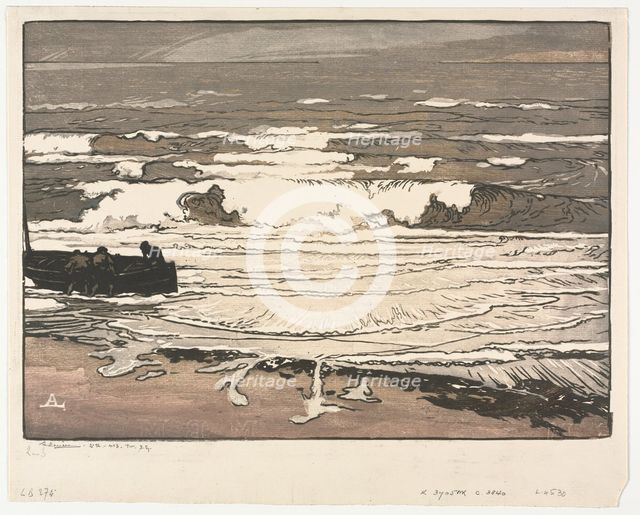 The Breaking Waves, Tide of September 1901, 1901. Creator: Auguste Louis Lepère (French, 1849-1918).