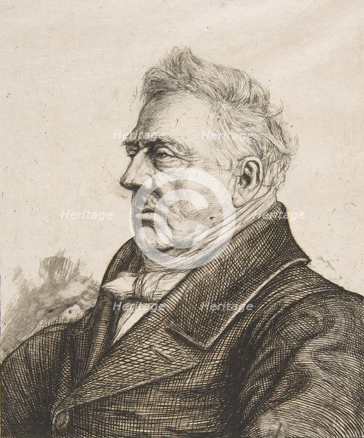 The Breton archaeologist Louis Jacques Marie Bizeul, after a photograph, 1861. Creator: Charles Meryon.
