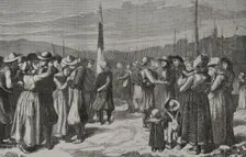 The Breton Mobile Guard bidding farewell to their families, 1871. Creator: Enrique Laporta Valor