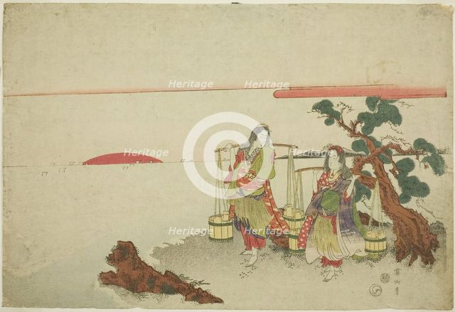 The brine maidens, Japan, c. 1820s. Creator: Kikukawa Eizan.